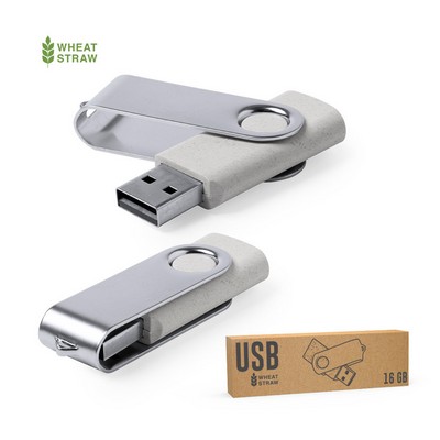 USB Memory body made from wheat straw Mozil 16GB