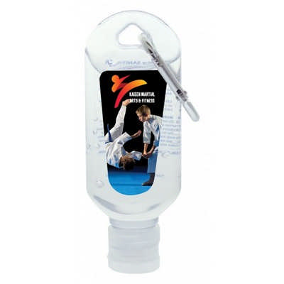 60mL Hand Sanitiser with Carabiner - 75% ethyl-alcohol