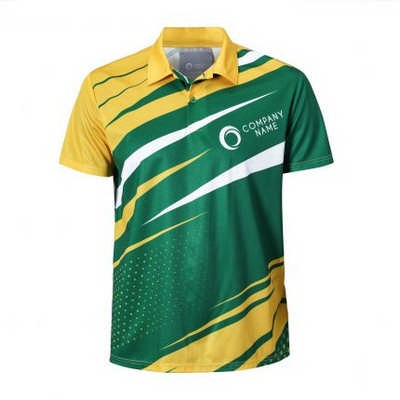 Men`s 100%Polyester Sublimated Sports POLO