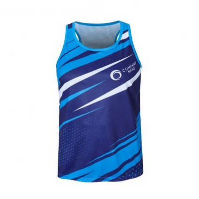 Men`s 100%Polyester Sublimated Sports Singlet