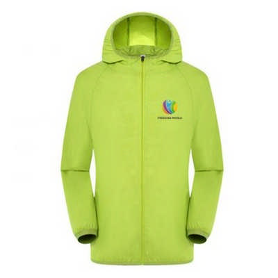 Unisex Adult 100%Polyester Jacket with Sun Protection and Hood