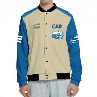 Unisex 100%Polyester Scuba Sublimated Varsity Jacket