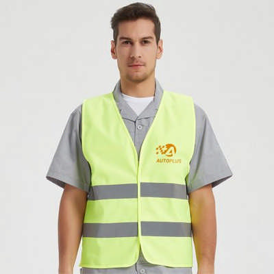 Unisex Adults Classic Hi-Vis Vest with Horizontal Reflective Tape