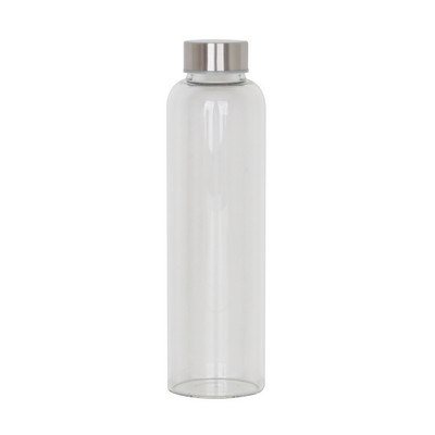 550ml Glass Drink Bottle with Stainless steel Lid