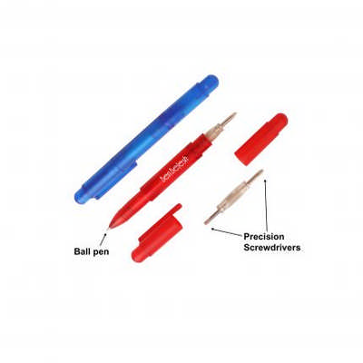 Pen with Screwdriver Red Blue
