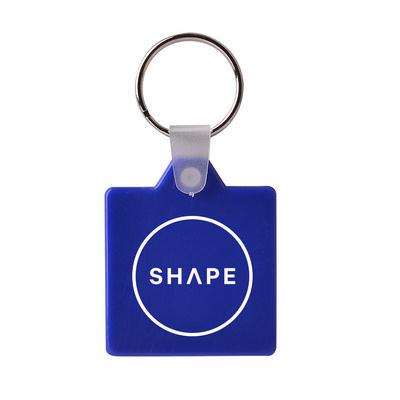 Square Hard Plastic Keyring