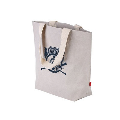 Large Washable Kraft Paper Bag with Cotton Handle(430x345x125mm)