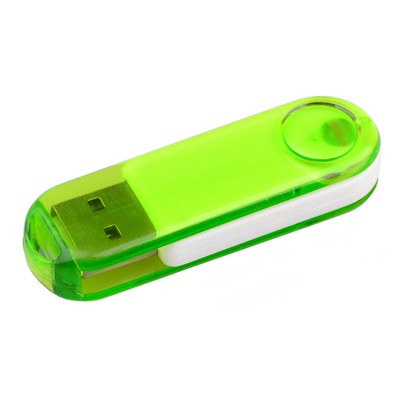 Transparent Swivel Flash Drive