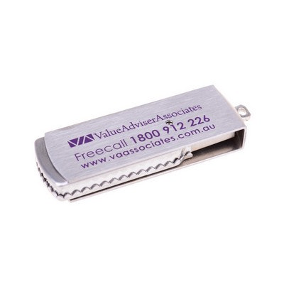 Metal Rectangular Swivel Flash Drive 