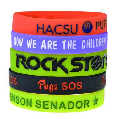 Debossed Colour Filled Wristband