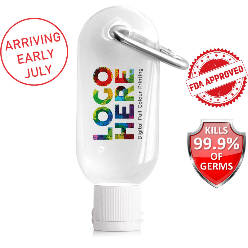 Hand Sanitiser Gel Carabiner 30ml (L486_GLOBAL)