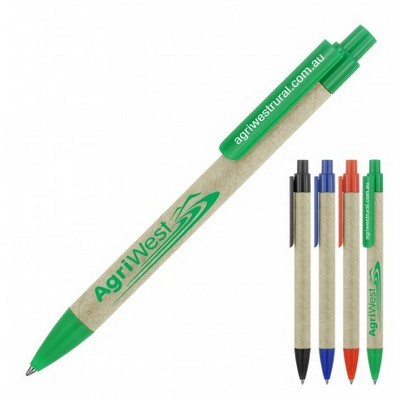 Eco Pen Ballpoint Recycled Paper Sage