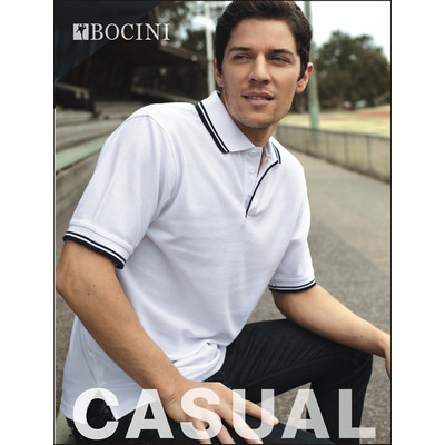 Unisex Adults Double Striped Polo S-3XL