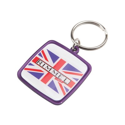 Rainbow Keyring (38x43mm square)-Indent