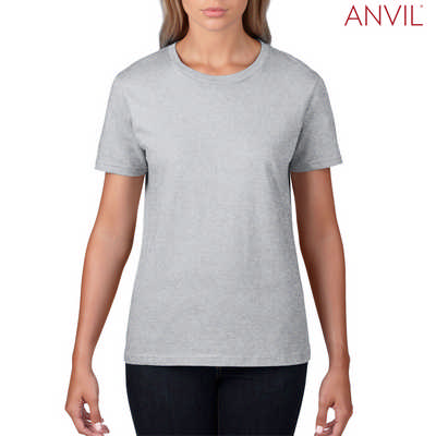 880 Anvil Ladies Fashion T - Heather Grey (8802HGY_PREAP)