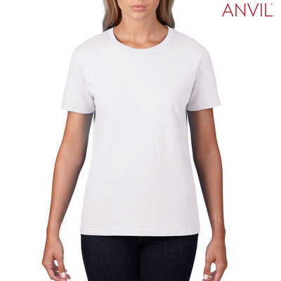 880 Anvil Ladies Fashion T - White (8802WHT_PREAP)