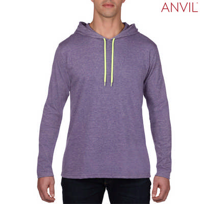 987 Anvil Hooded LS T - Heather Purple (9872HPR_PREAP)