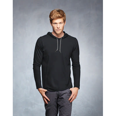 987 Anvil Adults Lightweight Long Sleeve Hooded T-Shirt (987_PREAP)