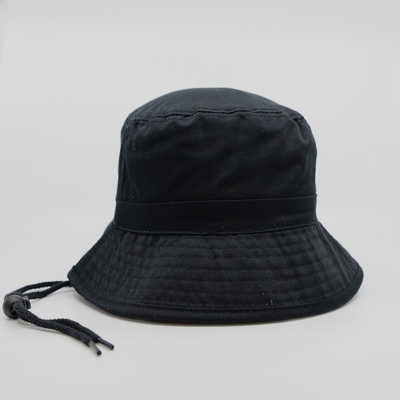 6535 PolyCotton Adjustable Bucket - Black (H6033ABL_PREAP)