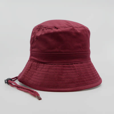 6535 PolyCotton Adjustable Bucket - Maroon (H6033AMA_PREAP)