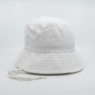 6535 PolyCotton Adjustable Bucket - White (H6033AW_PREAP)