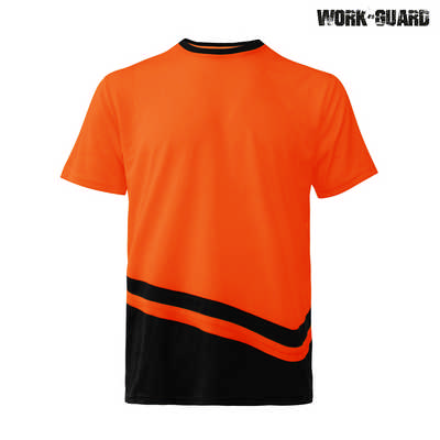 WorkGuard Peak T-Shirt - Safety OrangeBlack (R464XORBL_PREAP)