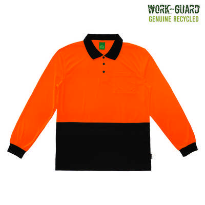 Workguard Recycled Hi Vis Longsleeve Polo