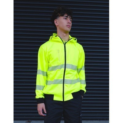 Workguard Recycled Hi Vis Day/Night Zipped Hoodie