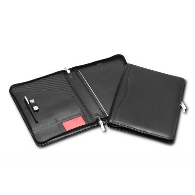 Executive Leather Basic Zip Compendium