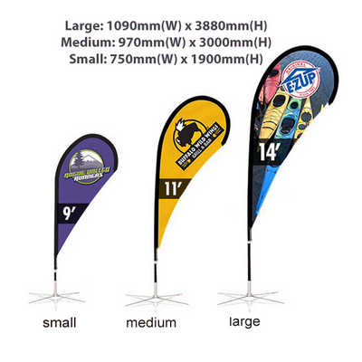 Small(75 190cm) Teardrop Banners 9ft