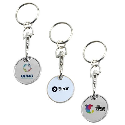 Printed Trolley Coin Keyring