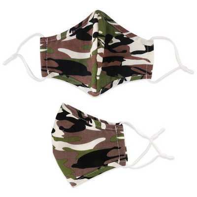  4-Ply Fabric Camouflage Pattern Reusable Face Mas