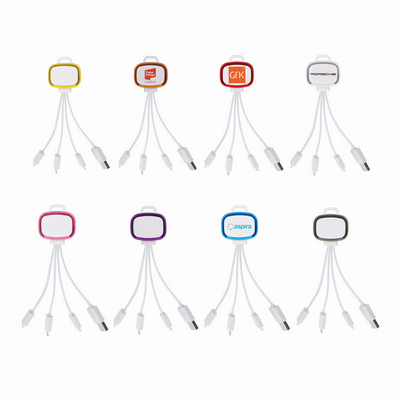 LED Charging Cable with Multiple Connectors