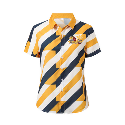 Women's Polyester Spandex Sublimated Hawaii Shirt