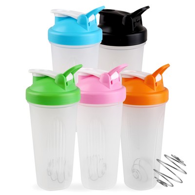 BPA Free Fitness Shaker Bottle with Loop 600ml