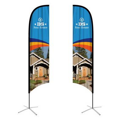 Small(65.3 200cm) Concave Feather Banners 9ft