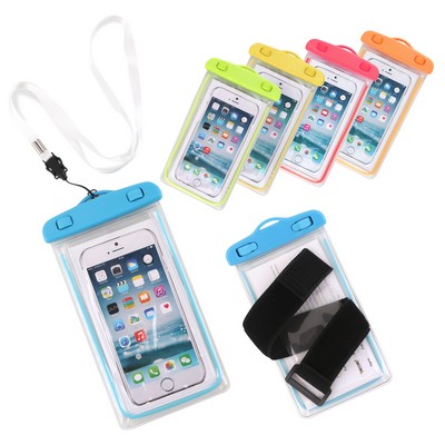 Universal Fluorescent Armband Cover Waterproof Phone Bag
