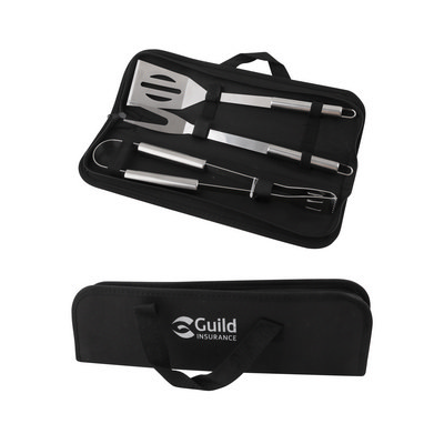 3 Pieces Barbecue Tools With Pouch