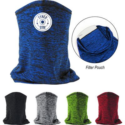 Heathered Cooling Gaiter With Filter (PH99110_blk_PS)