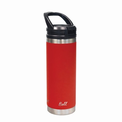 532ml Bell Bottle with Sipper Handle - Red