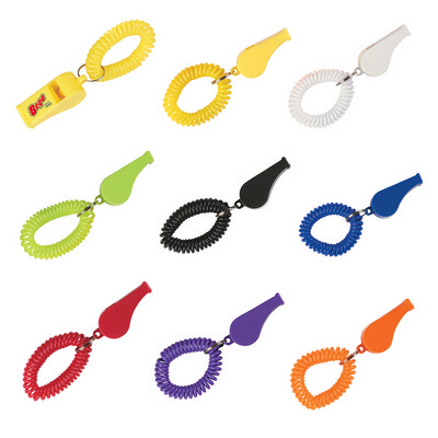 Whistle With Coiled Wrist Band (PH280_PS)