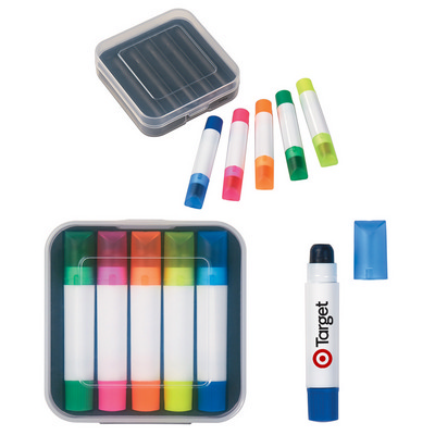Set Of 5 Gel Wax Highlighters (PH456_PS)
