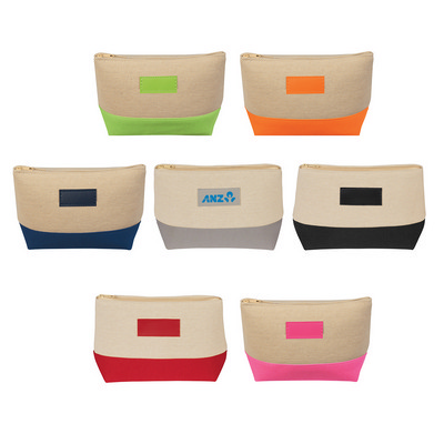 Jute/Canvas Cosmetic Bag (PH9445_PS)