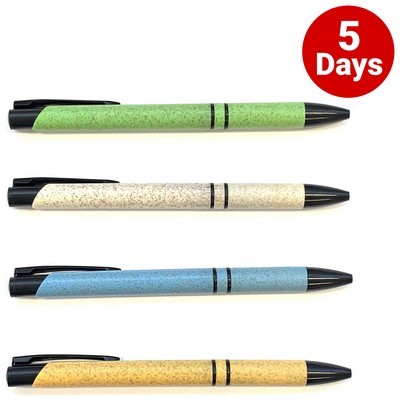 Wheat Straw Slimline Black - White