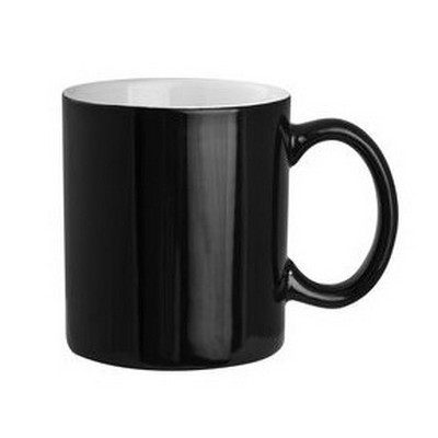 Black Exterior with White Interior Can Shape Mug (PS2606-BW_PS)