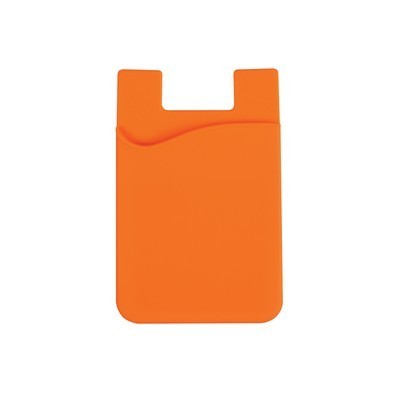 Wavy Silicone Phone Wallet - Orange