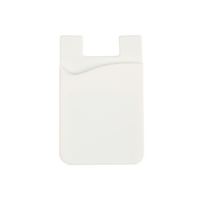 Wavy Silicone Phone Wallet - White