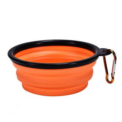 Silicone Collapsible Pet Bowl - Orange