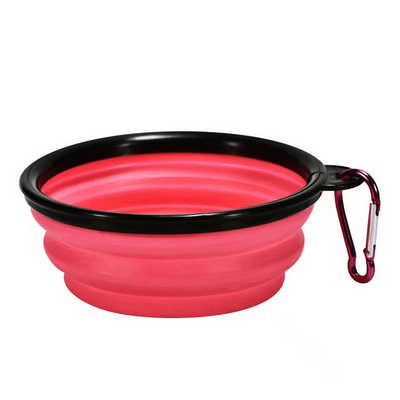 Silicone Collapsible Pet Bowl - Pink