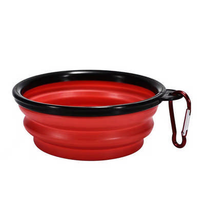 Silicone Collapsible Pet Bowl - Red